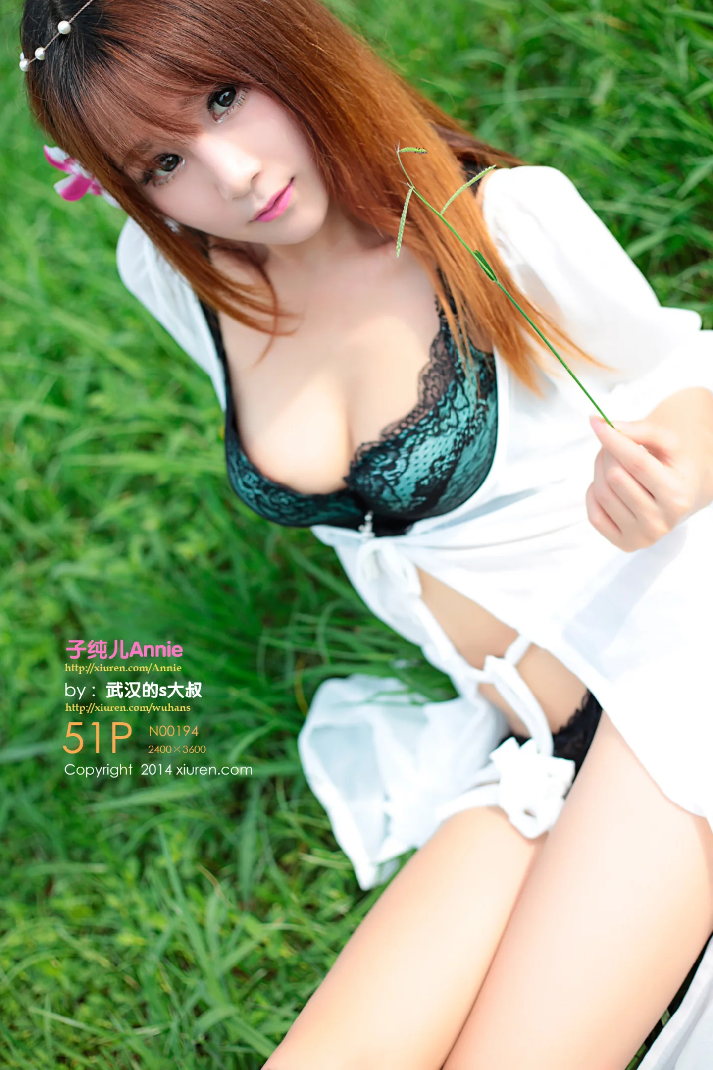 [XiuRen秀人网]No.194_嫩模子纯儿Annie户外白色连身裙下黑色蕾丝内裤诱惑写真51P-秀人网 - XiuRen.Pro